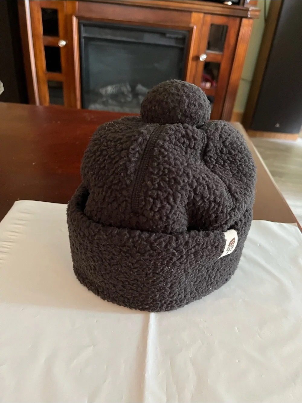 The North Face Black Sherpa Pom Beanie